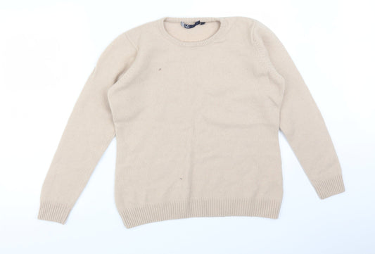 ISLE Womens Beige  Acrylic Pullover Sweatshirt Size L