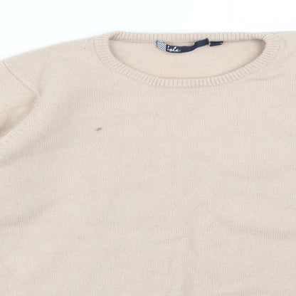ISLE Womens Beige  Acrylic Pullover Sweatshirt Size L