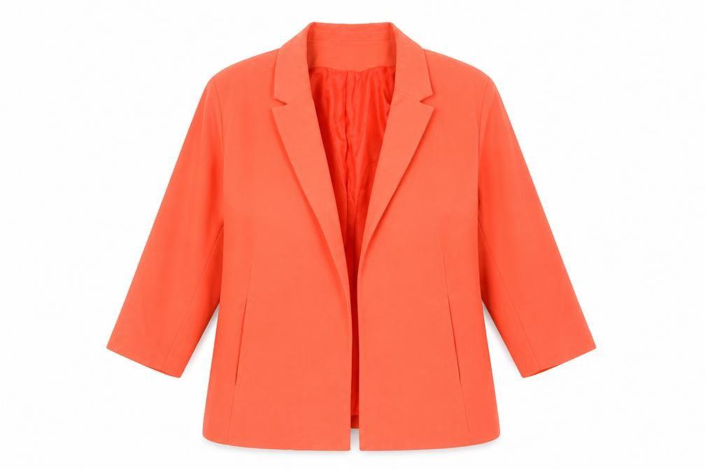 Atmosphere Womens Orange  Polyester Jacket Suit Jacket Size 18