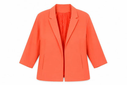 Atmosphere Womens Orange  Polyester Jacket Suit Jacket Size 18