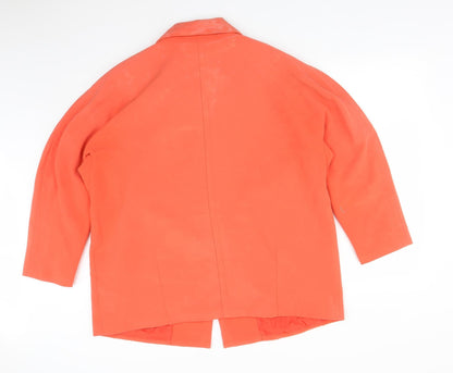 Atmosphere Womens Orange  Polyester Jacket Suit Jacket Size 18