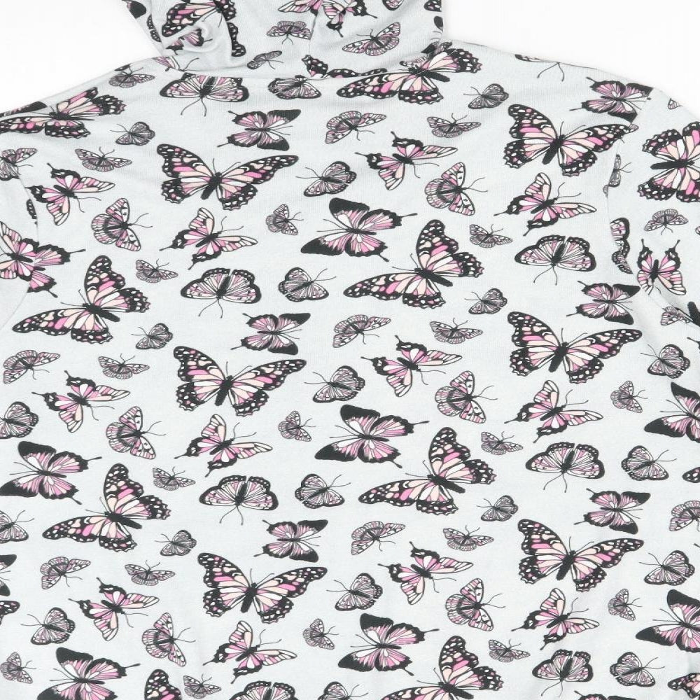 Preworn Womens Multicoloured Animal Print Polyester Full Zip Hoodie Size S