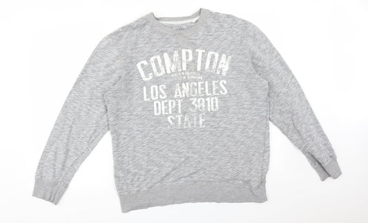 Officers Club Womens Grey   Pullover Sweatshirt Size L   - COMPTON LOS ANGELES DEPT 3810 STATE