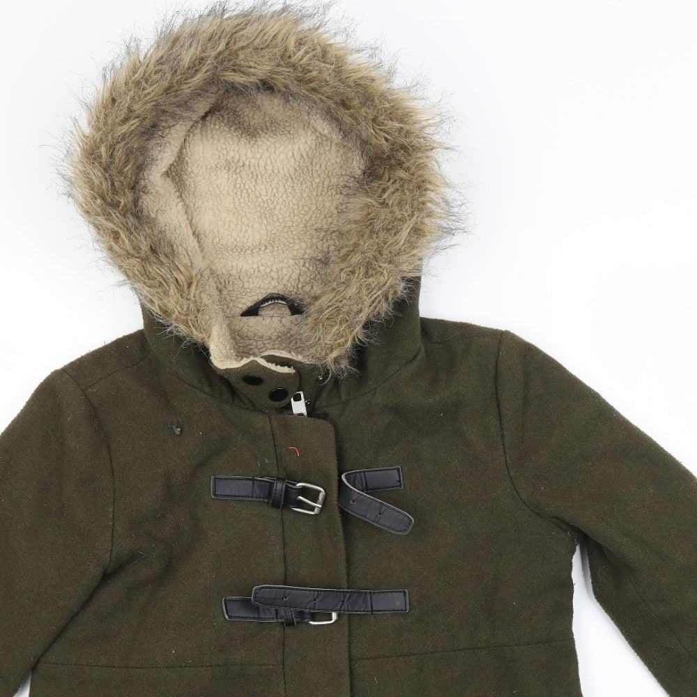 Miss Selfridge Womens Brown   Parka Coat Size 6