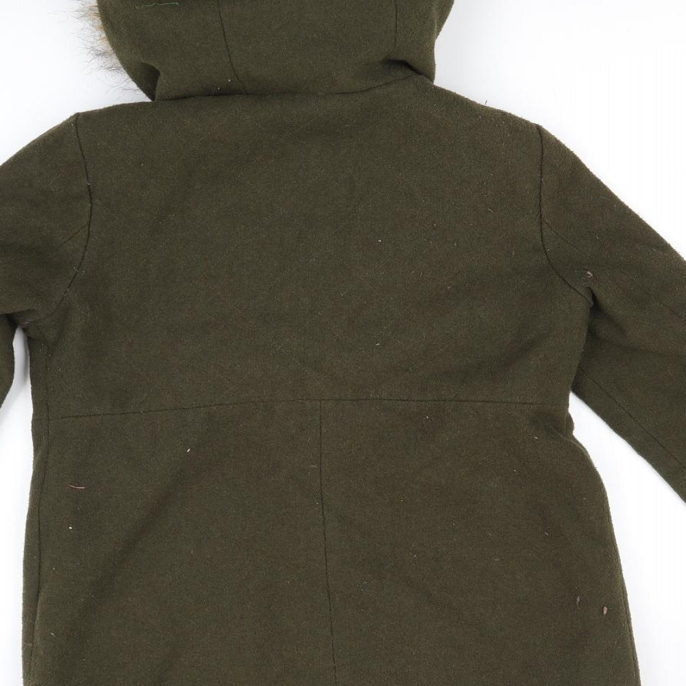 Miss Selfridge Womens Brown   Parka Coat Size 6
