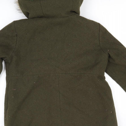 Miss Selfridge Womens Brown   Parka Coat Size 6