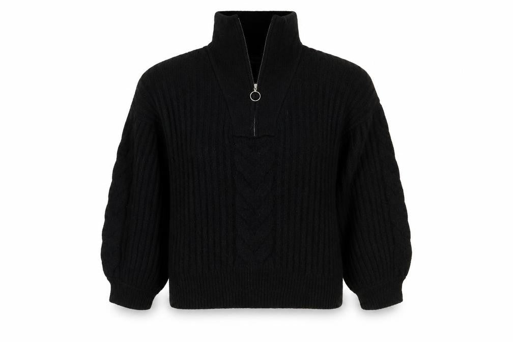 New Look Womens Black High Neck  Acrylic Pullover Jumper Size M