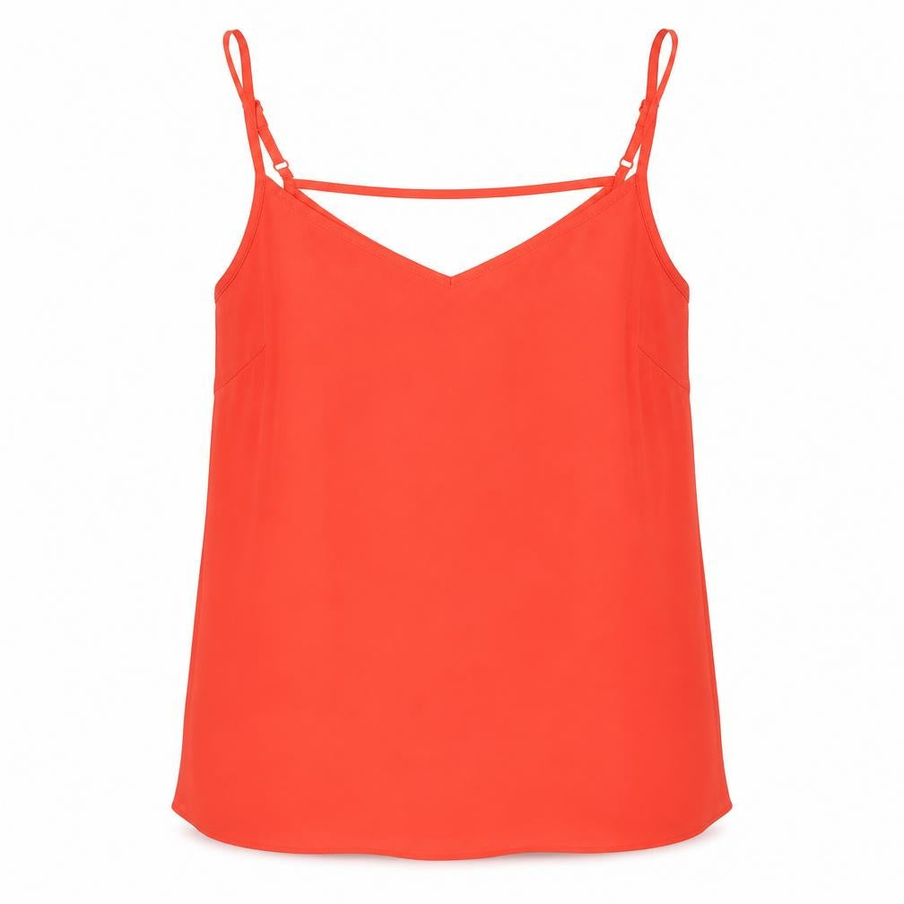 Primark Womens Red  Polyester Basic Tank Size 10 Off the Shoulder