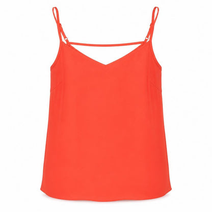 Primark Womens Red  Polyester Basic Tank Size 10 Off the Shoulder