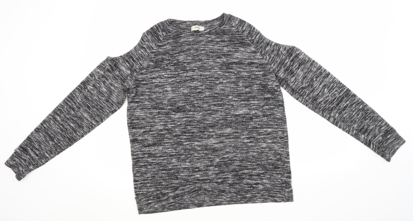 Papaya Womens Grey Round Neck  Polyester Pullover Jumper Size 14