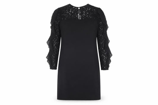 New Look Womens Black  Polyester Shift  Size 6  Round Neck