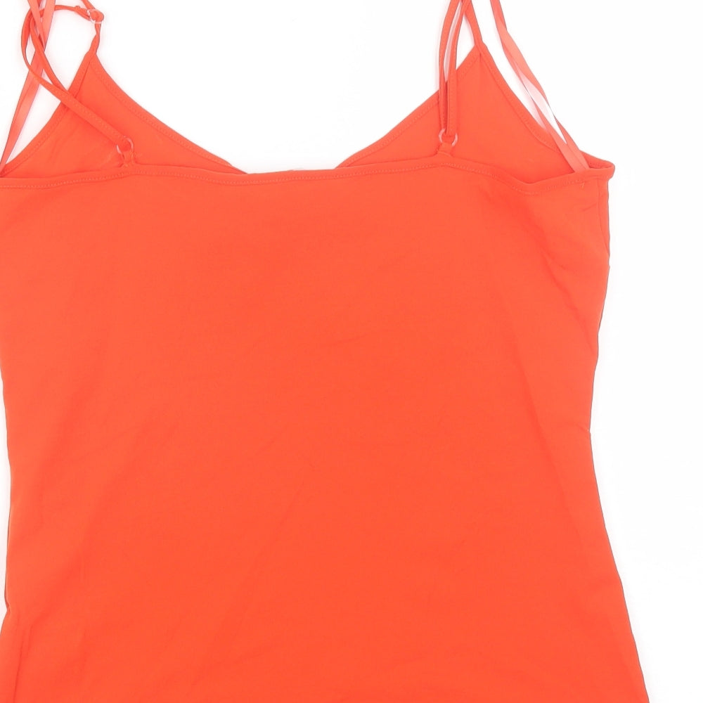 Red Herring Womens Red  Nylon Camisole Tank Size 14 Round Neck