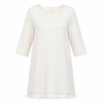 Zara Womens Beige  Viscose Shift  Size M  Round Neck