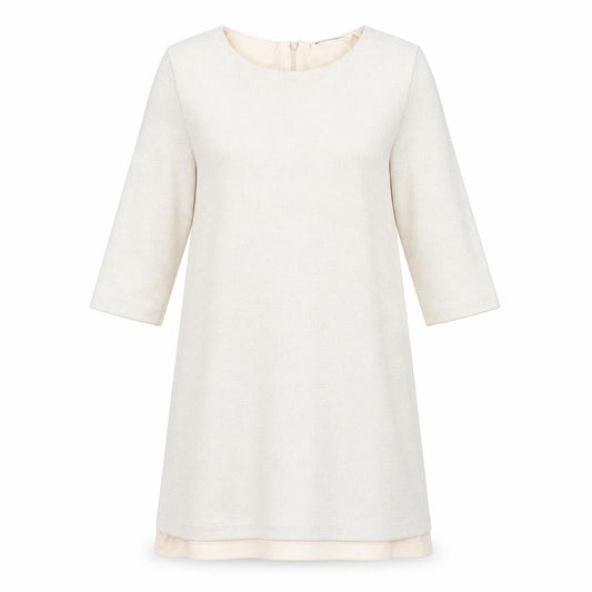 Zara Womens Beige  Viscose Shift  Size M  Round Neck