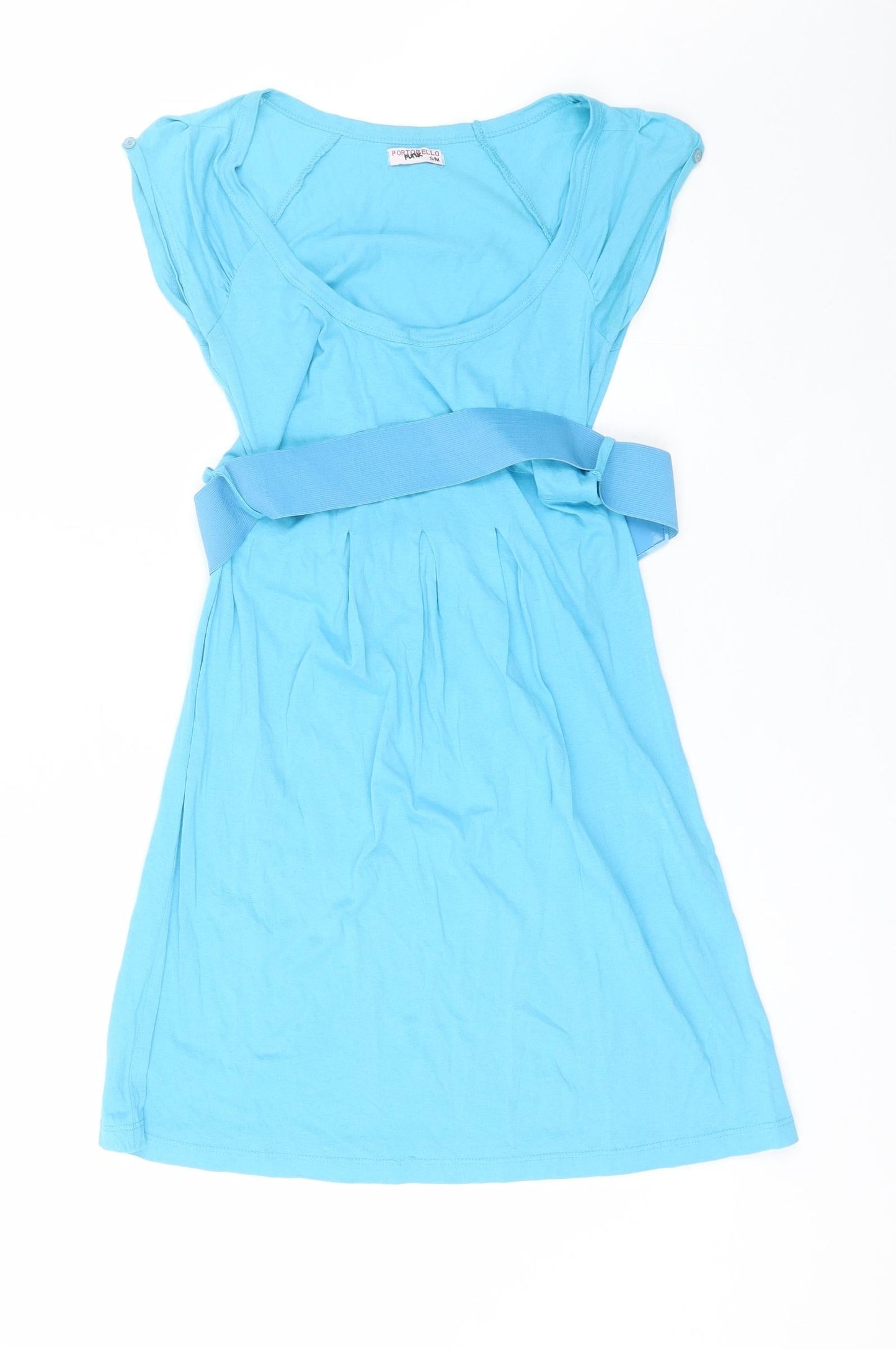 Portobello Womens Blue  Cotton Shift  Size S  Round Neck