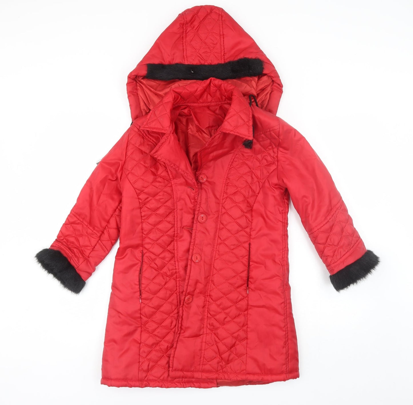 Sati Womens Red   Parka Jacket Size 8