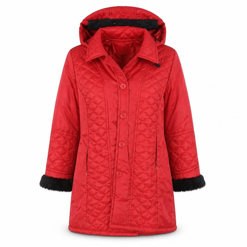 Sati Womens Red   Parka Jacket Size 8