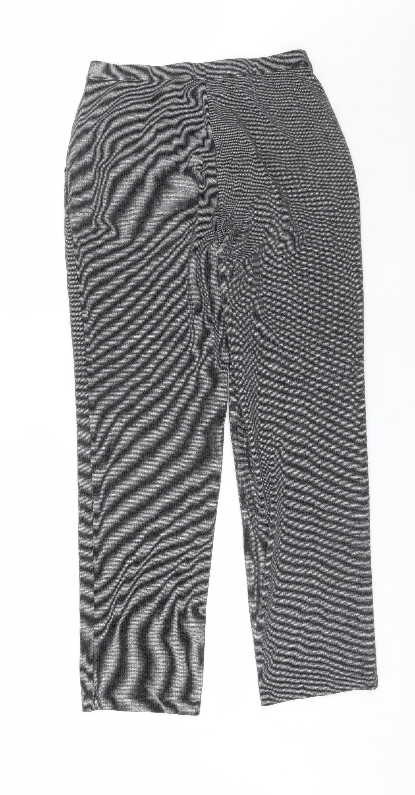 Marks and Spencer Womens Grey  Polyester Trousers  Size 10 L28 in Regular