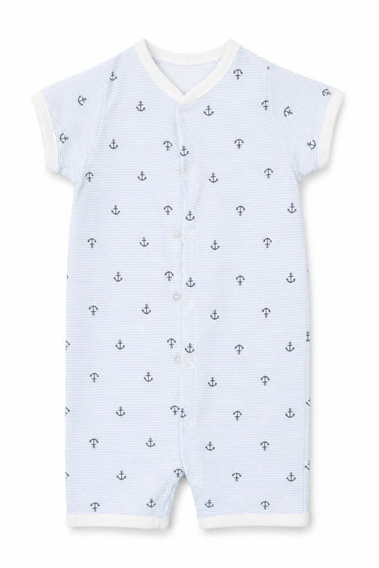 H&M Baby Blue Striped Cotton Babygrow One-Piece Size 18-24 Months   - Anchor
