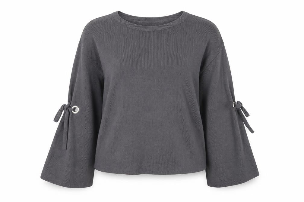 New Look Womens Grey Round Neck  Acrylic Pullover Jumper Size 8