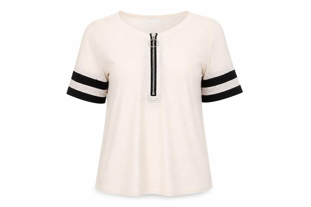 MissLook Womens Pink  Cotton Blend Basic Blouse Size S V-Neck