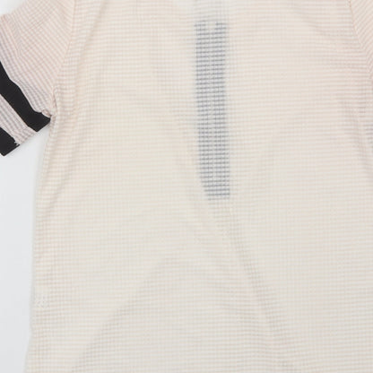 MissLook Womens Pink  Cotton Blend Basic Blouse Size S V-Neck
