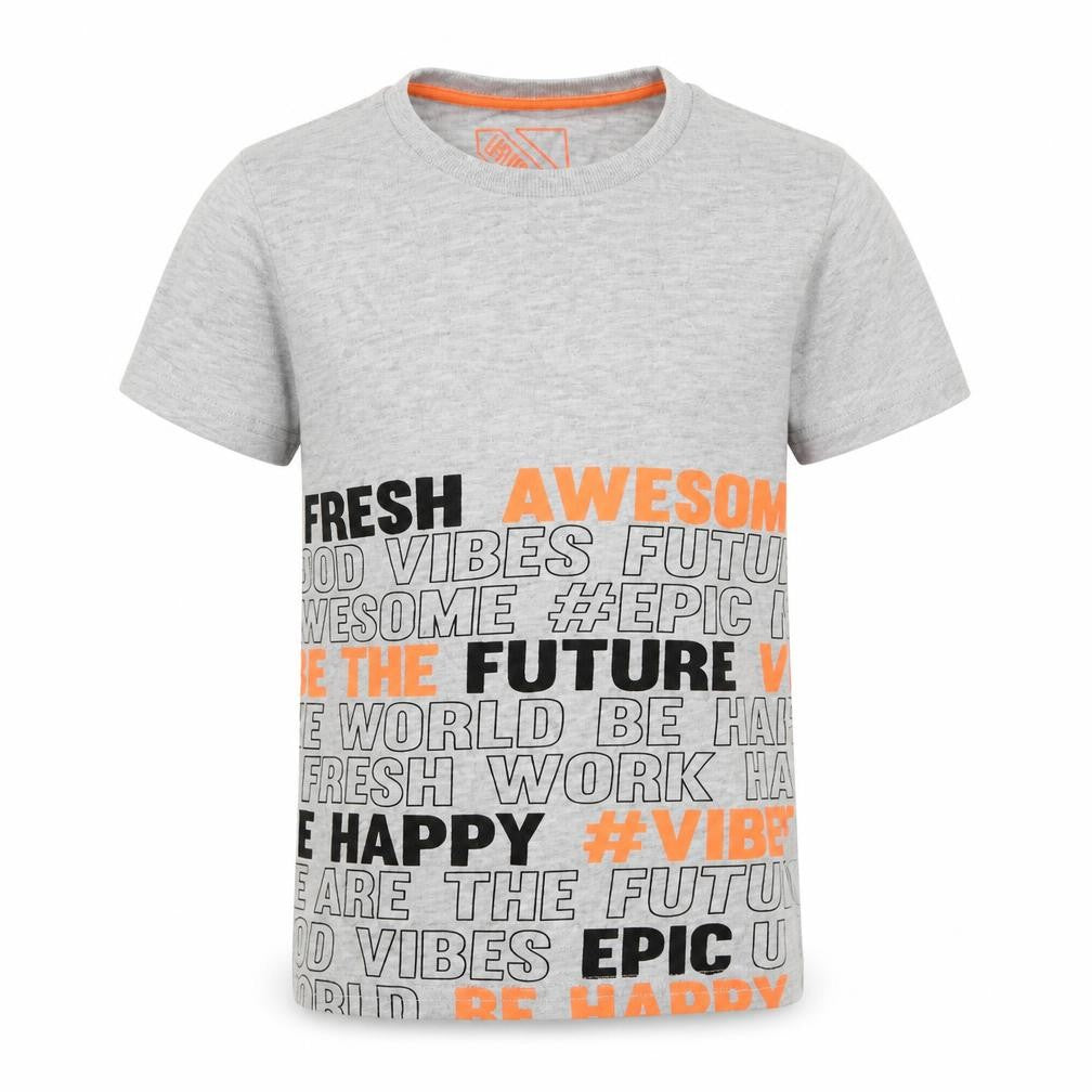 Matalan Boys Grey  Cotton Basic T-Shirt Size 5 Years Crew Neck