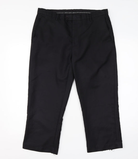 Cedar Wood State Mens Black  Polyester Dress Pants Trousers Size 36 L20 in Regular