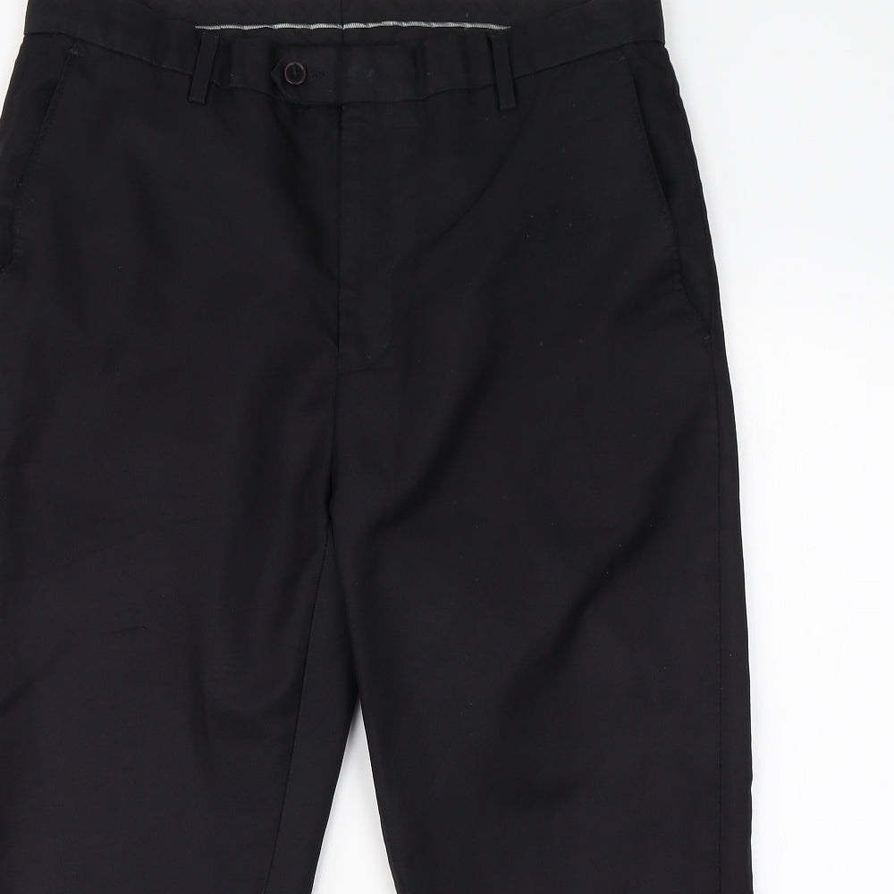 Cedar Wood State Mens Black  Polyester Dress Pants Trousers Size 36 L20 in Regular