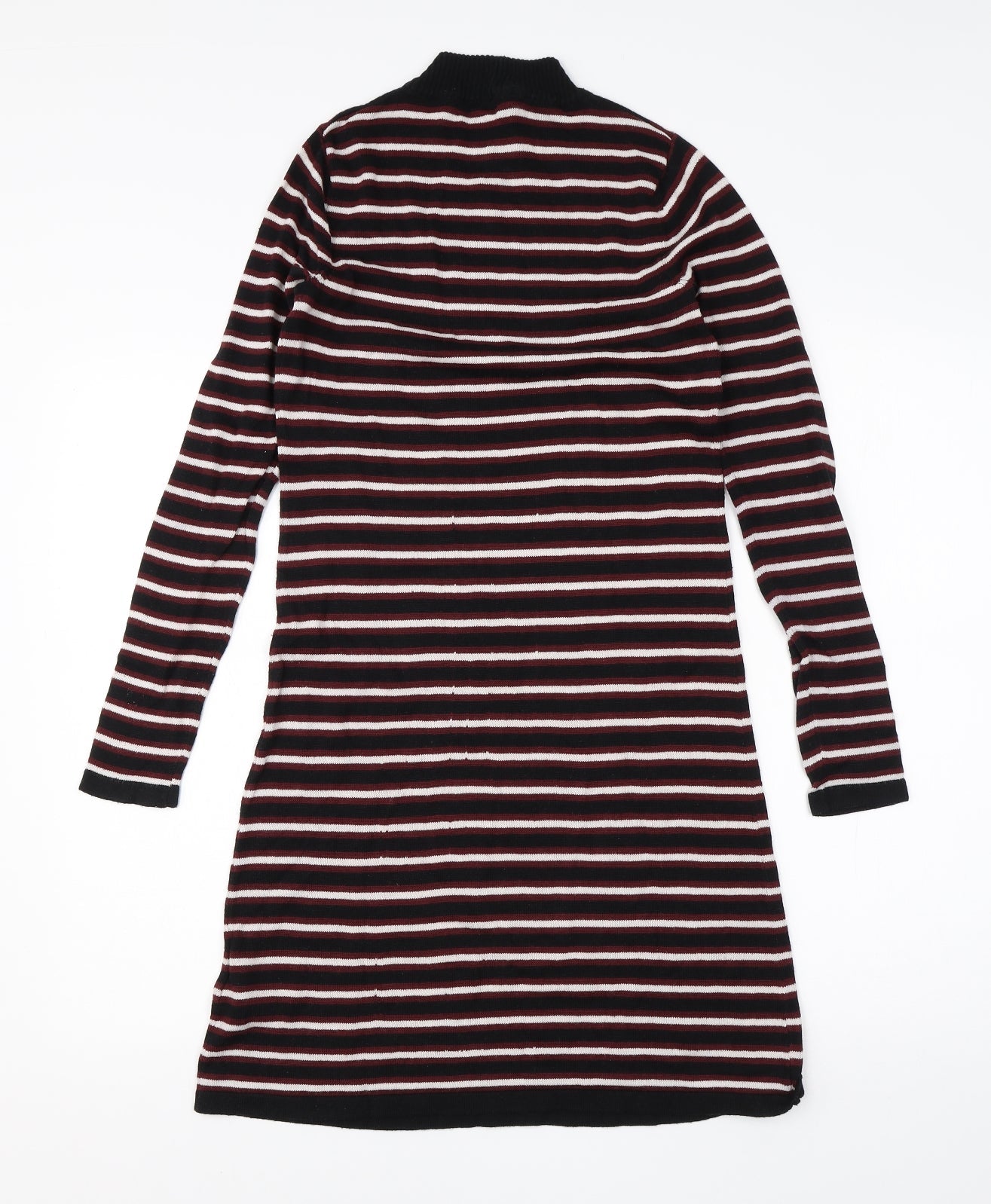 ESMARA Womens Red Striped Cotton T-Shirt Dress  Size 8  Halter