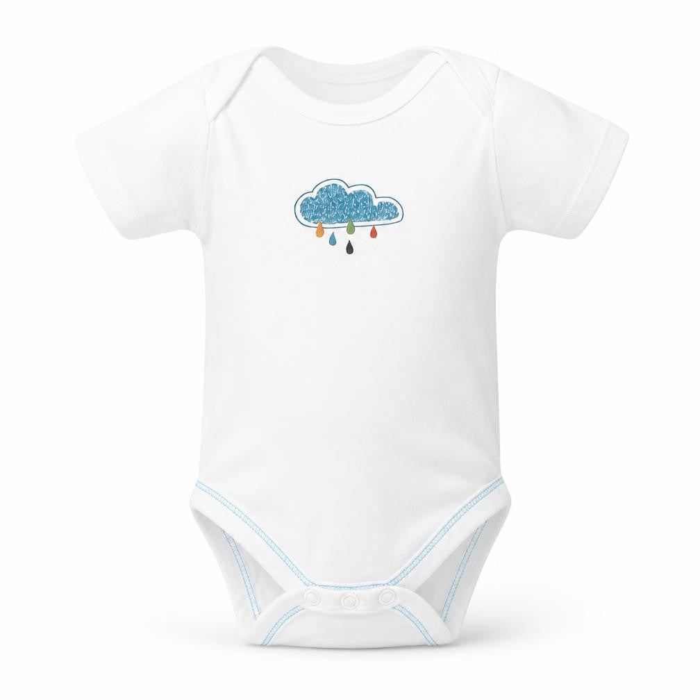 Lily & Dan Baby White  Cotton Babygrow One-Piece Size 0-3 Months