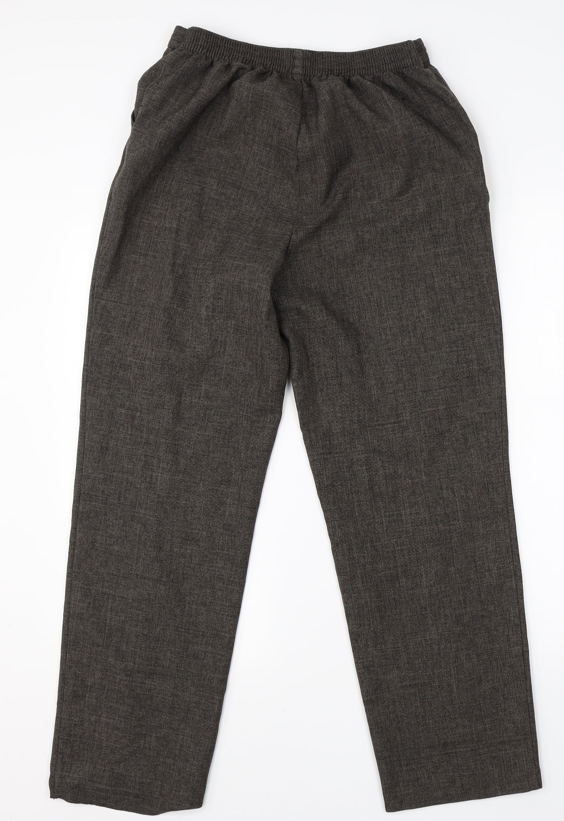 M&S Womens Grey  Polyester Dress Pants Trousers Size 12 L27 in Regular