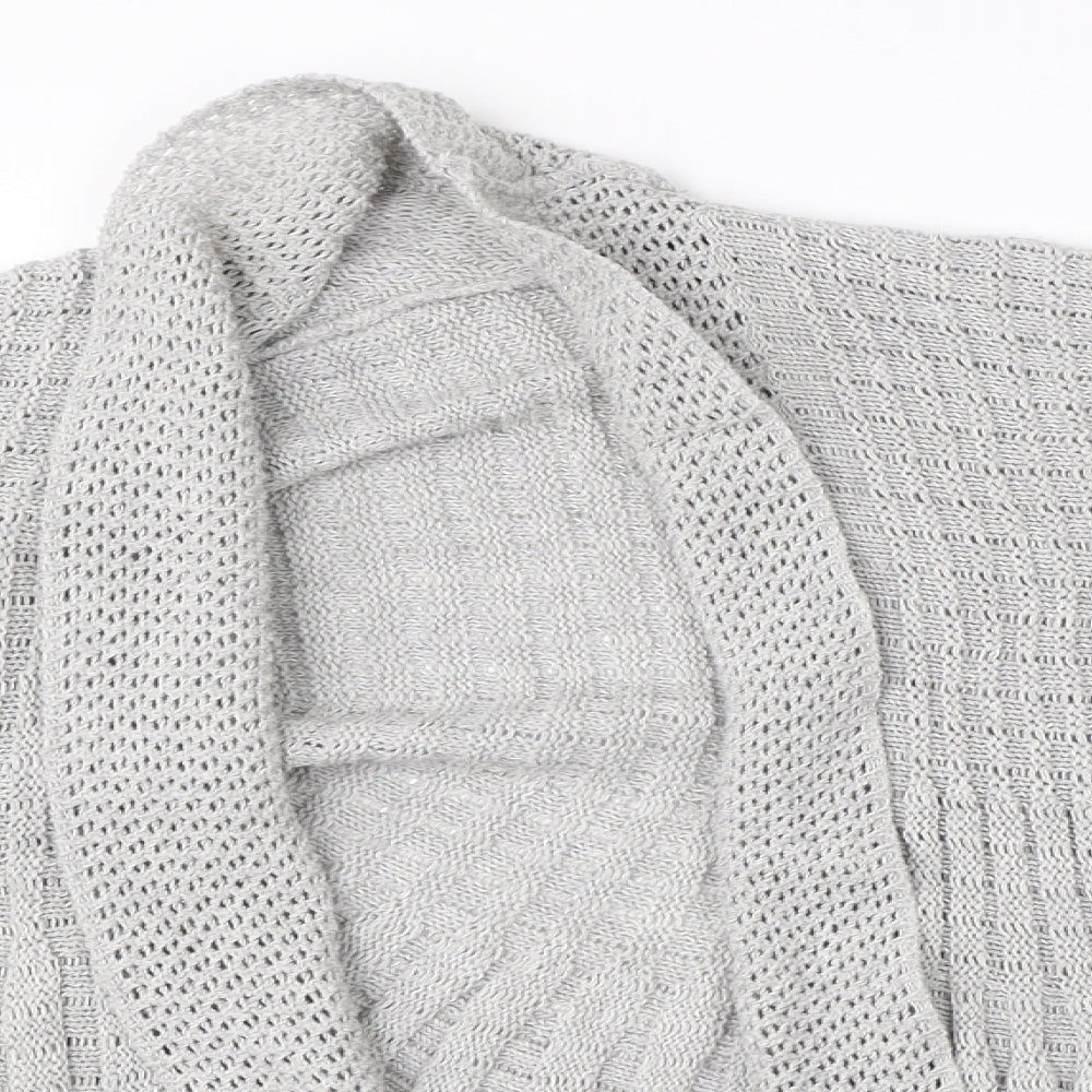 Remel Womens Grey Round Neck  Cotton Cardigan Jumper Size XL