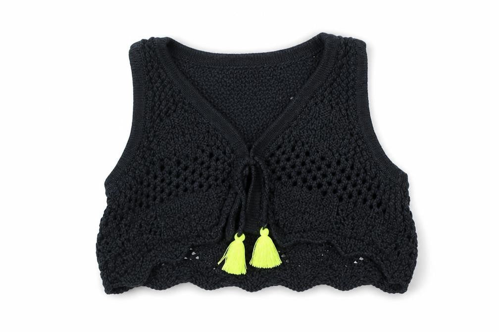 Next Girls Black  Cotton Shrug Jumper Size 9-12 Months