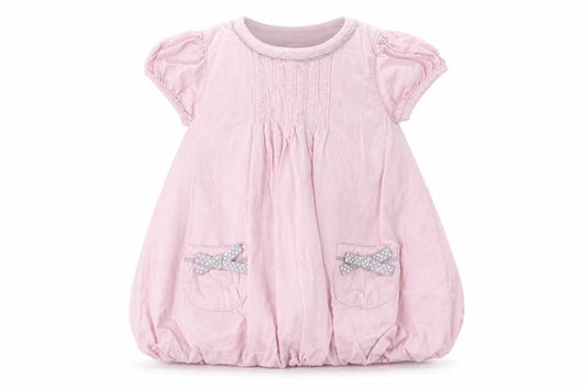 mamas & papas Girls Pink  Cotton A-Line  Size 0-3 Months  Round Neck
