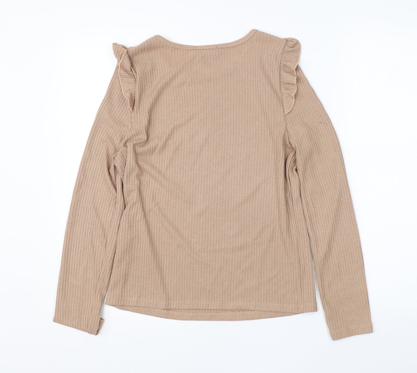 New Look Womens Brown Round Neck  Viscose Pullover Jumper Size 10
