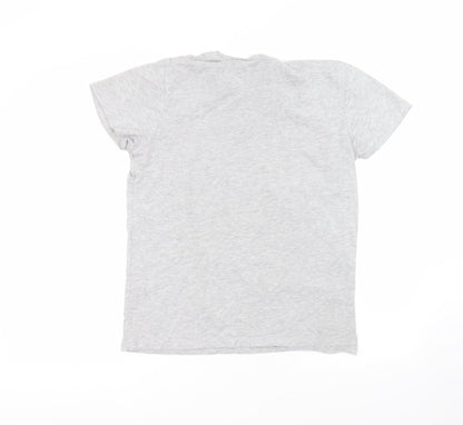 Cedarwood State Womens Grey Cotton Basic T-Shirt Size M Round Neck