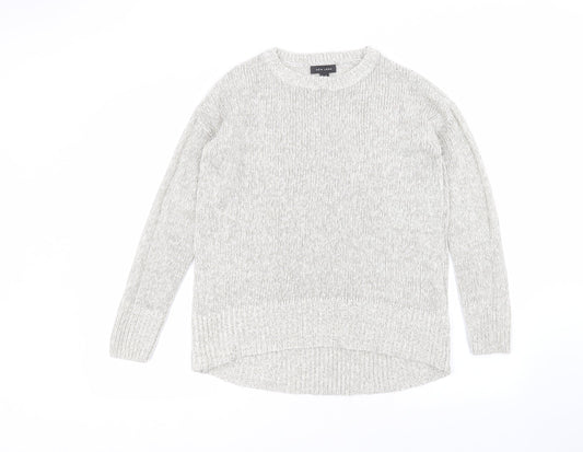New Look Womens Grey Round Neck  Acrylic Pullover Jumper Size S