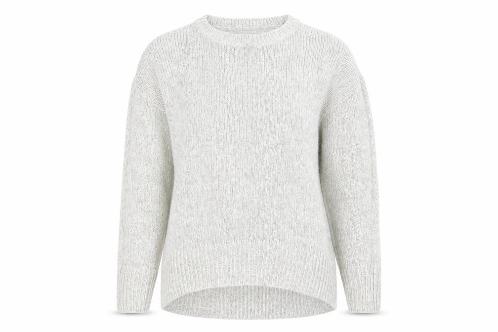 New Look Womens Grey Round Neck  Acrylic Pullover Jumper Size S