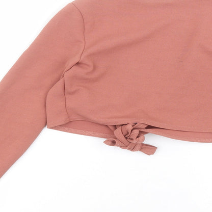 Preloved Missguided Womens Pink  Polyester Basic Blouse Size 8 V-Neck - Label