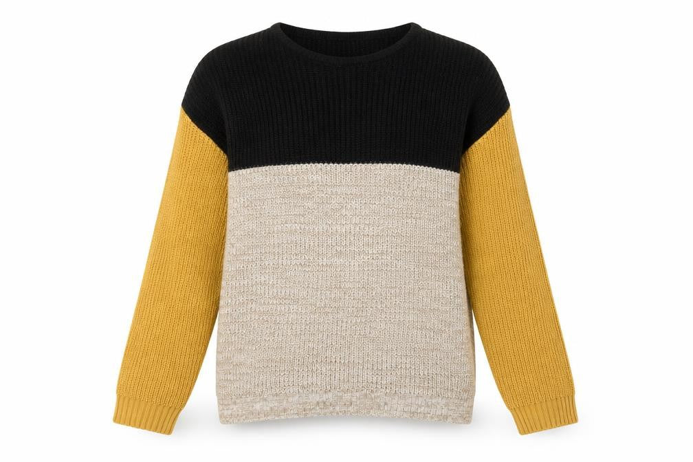 SheIn Womens Brown Round Neck  Cotton Pullover Jumper Size M
