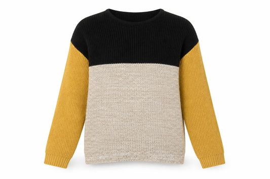SHEIN Womens Brown Round Neck  Cotton Pullover Jumper Size M