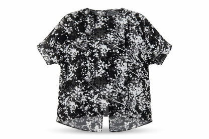 South Womens Black  Polyester Basic Blouse Size 12 Round Neck