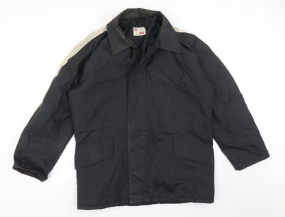 IOMA Mens Black   Overcoat Coat Size M