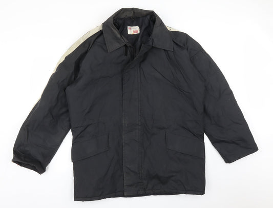 IOMA Mens Black   Overcoat Coat Size M