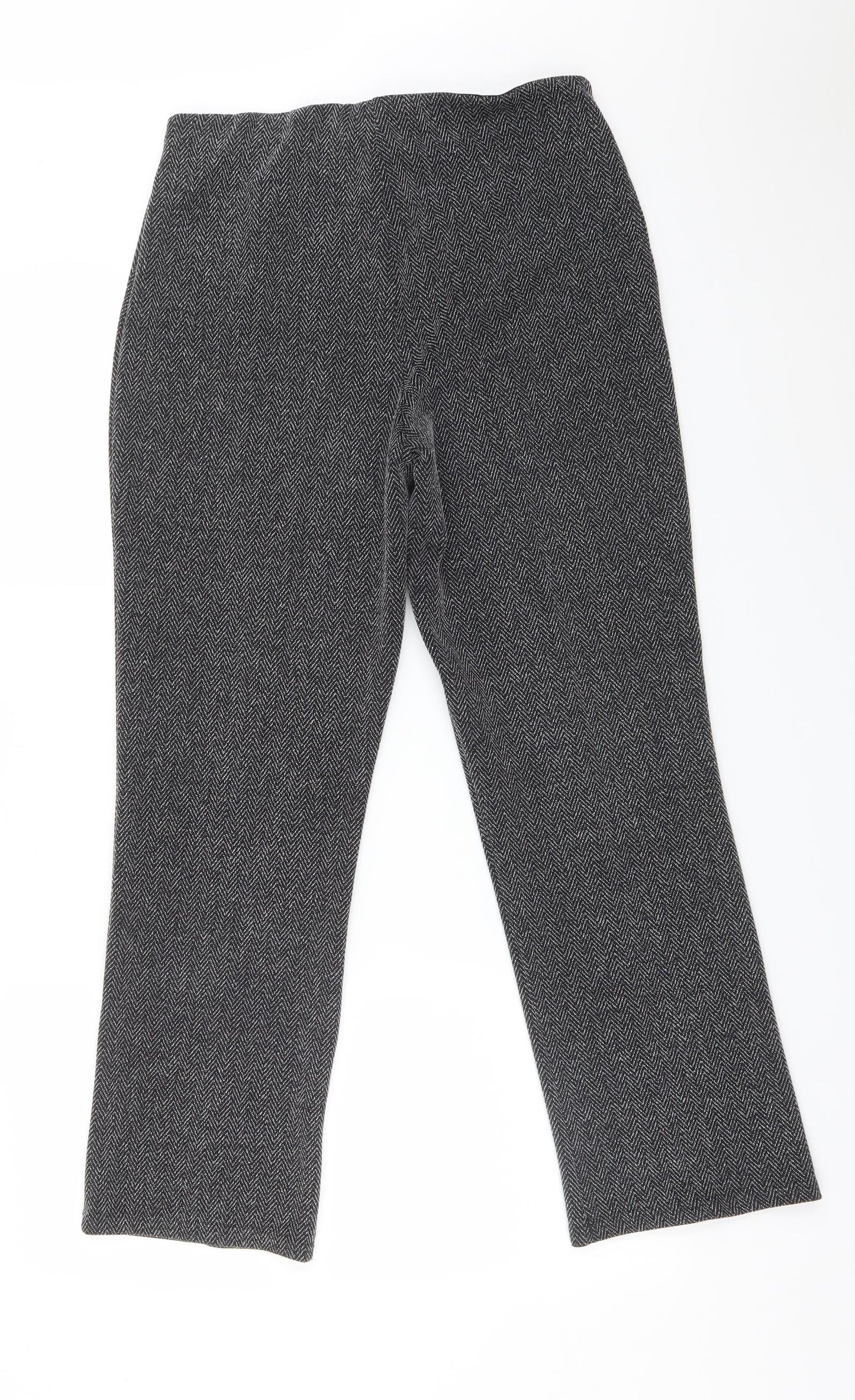 Preworn Womens Multicoloured Striped Polyester Trousers  Size 10 L29 in Regular