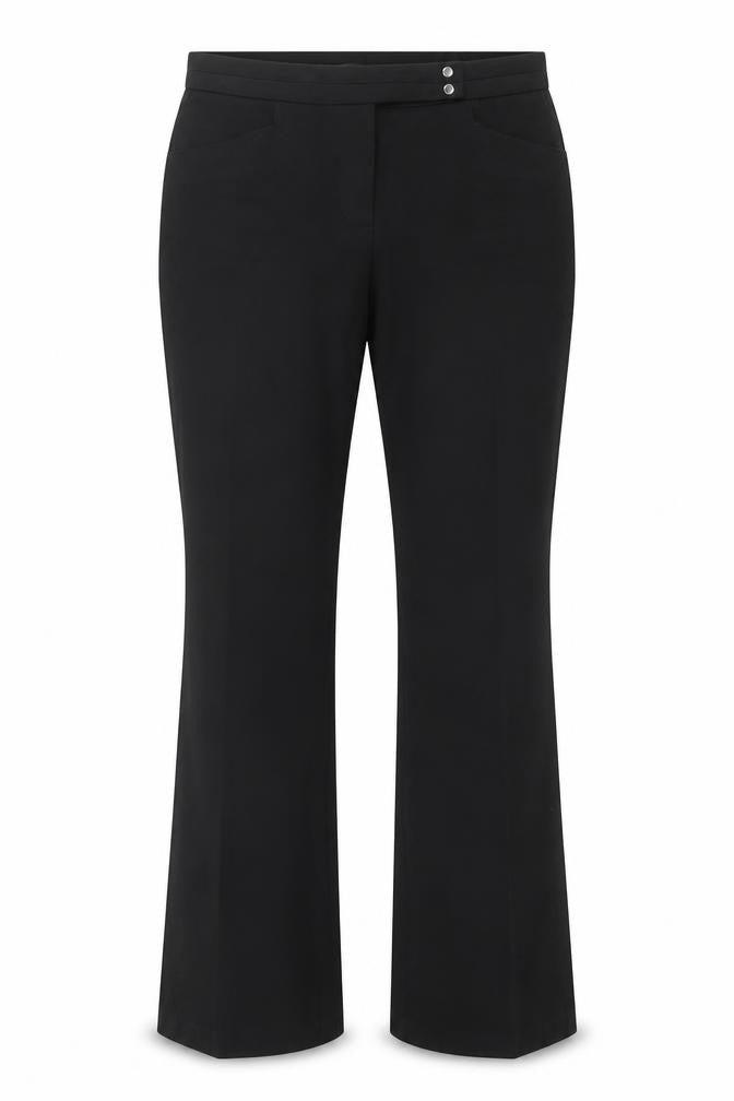 Marks & Spencer Womens Black  Viscose Trousers  Size 10 L28 in Regular