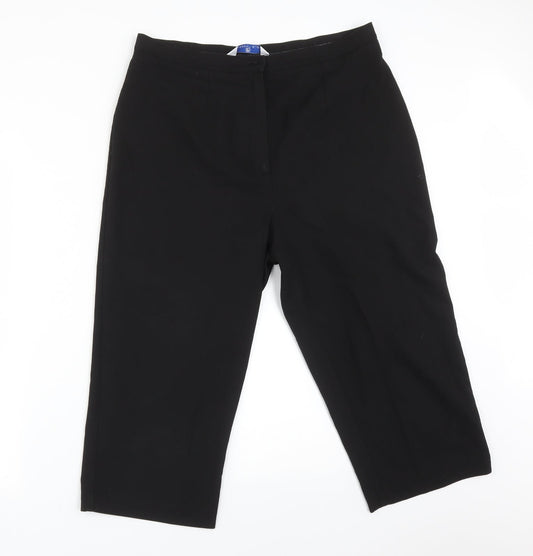 Essentials Womens Black  Polyester Dress Pants Trousers Size 16  Regular