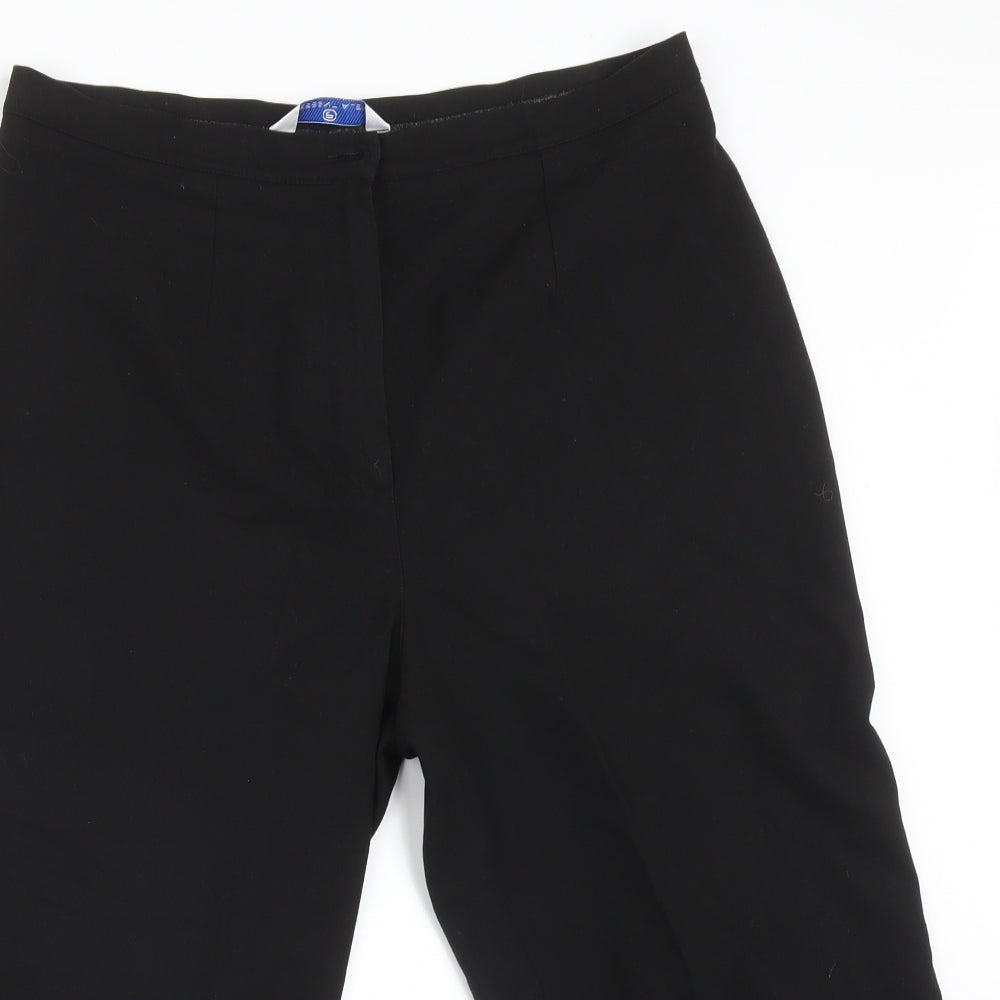Essentials Womens Black  Polyester Dress Pants Trousers Size 16  Regular