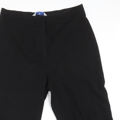 Essentials Womens Black  Polyester Dress Pants Trousers Size 16  Regular